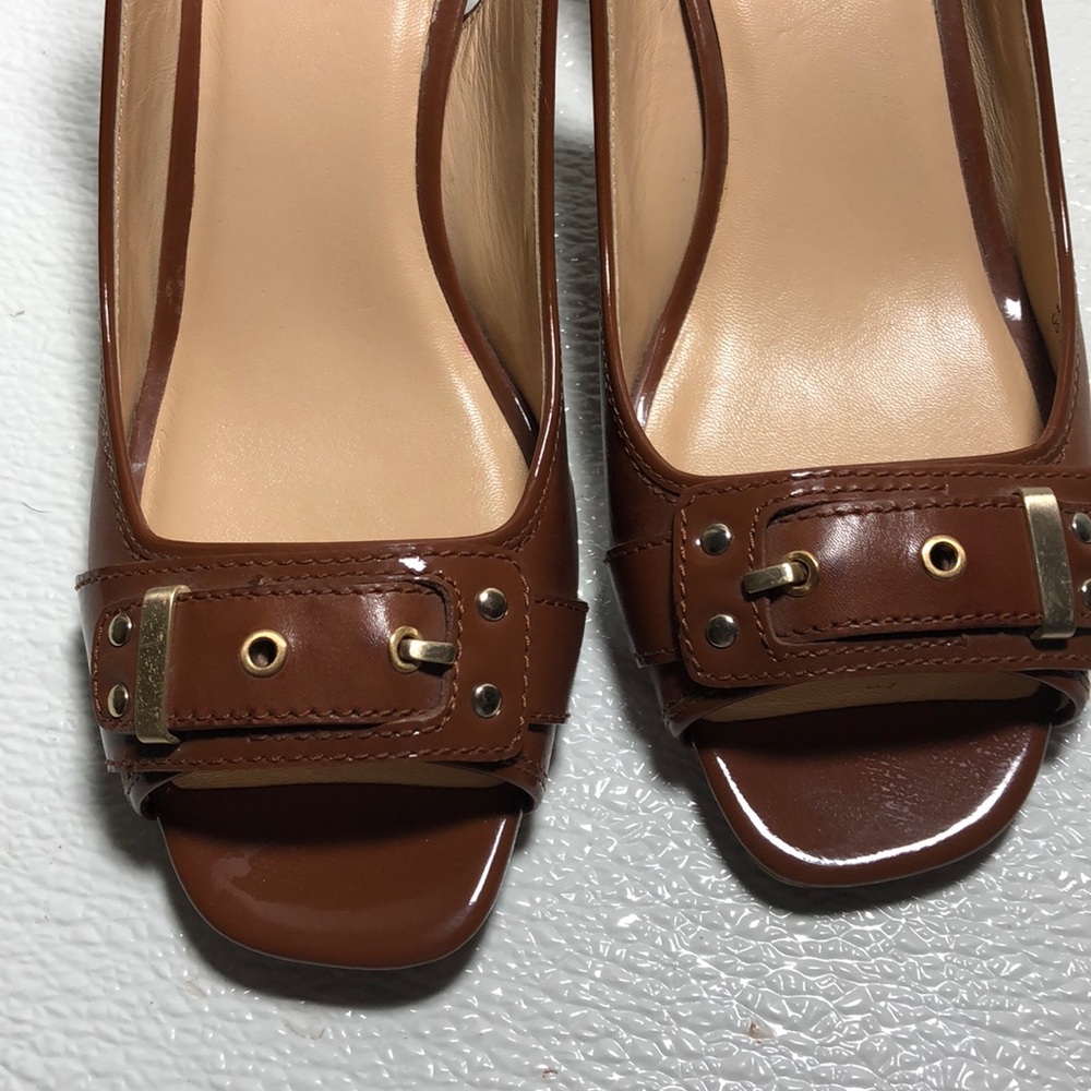 Cole Haan brown women’s leather shoes Heels Sz 6.5 - Picture 9 of 10